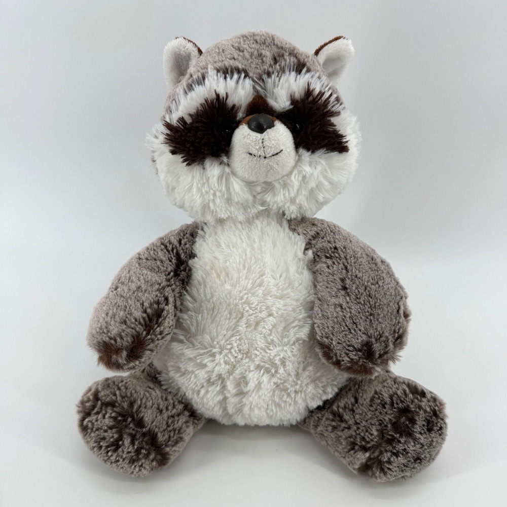 Aurora World Raccoon Plush 10 Inch Stuffed Animal Grey White Brown Masked Tail
